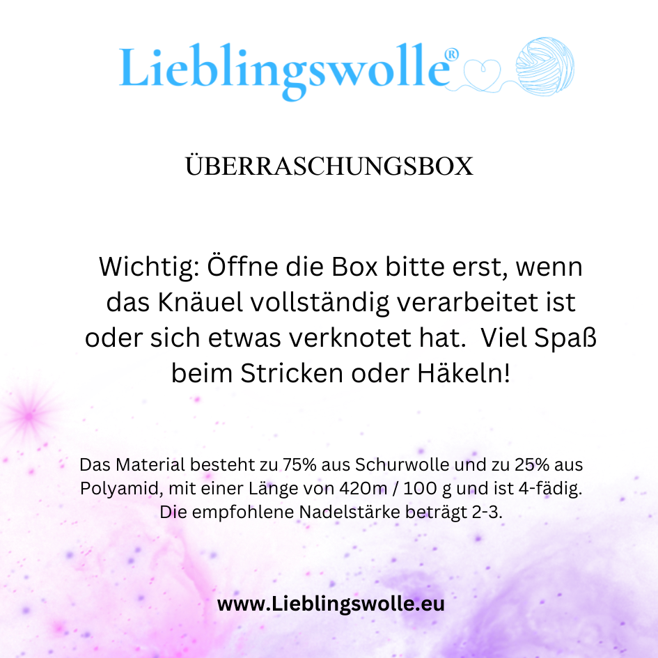 Überraschungsbox aus handgefärbte Sockenwolle