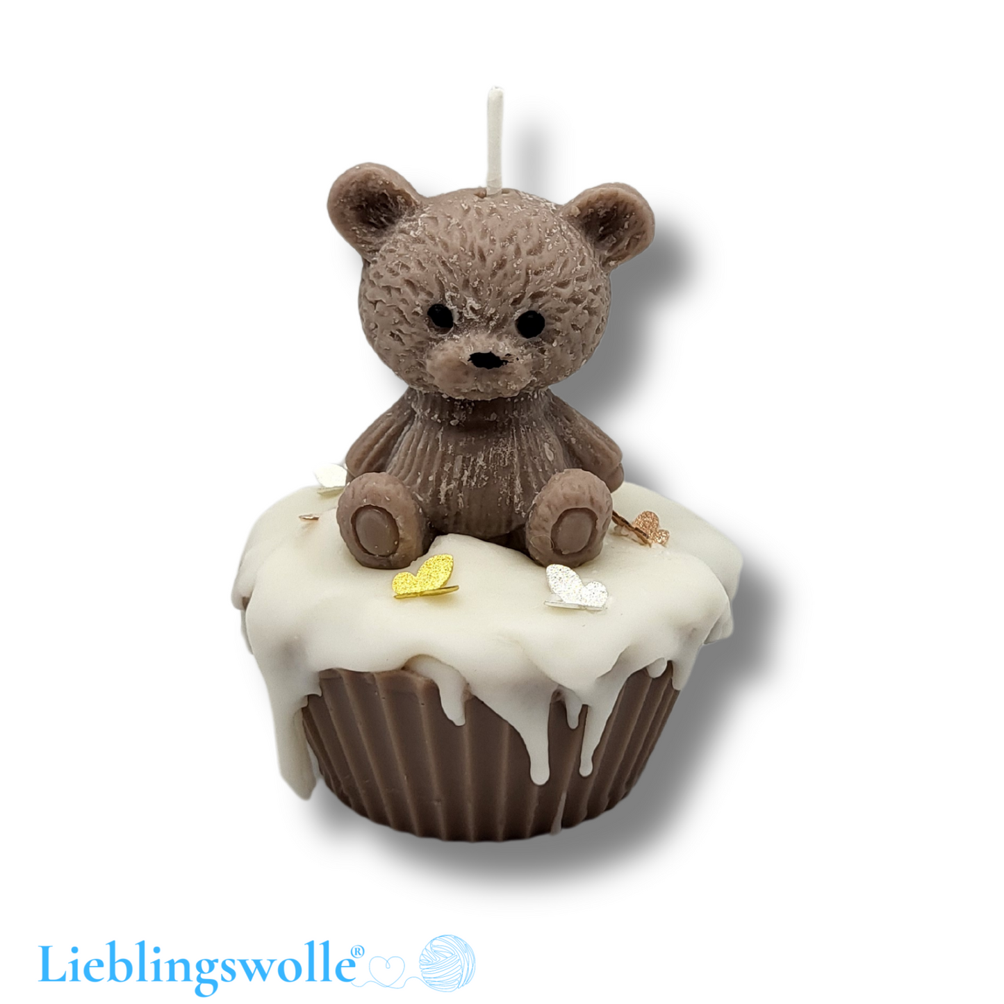 Kerze Teddy Cupcake