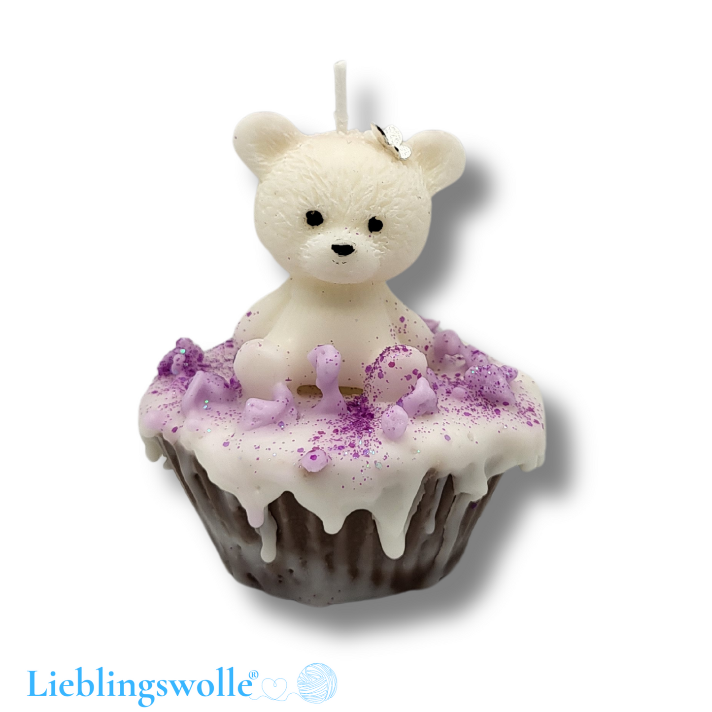 Kerze Teddy Cupcake