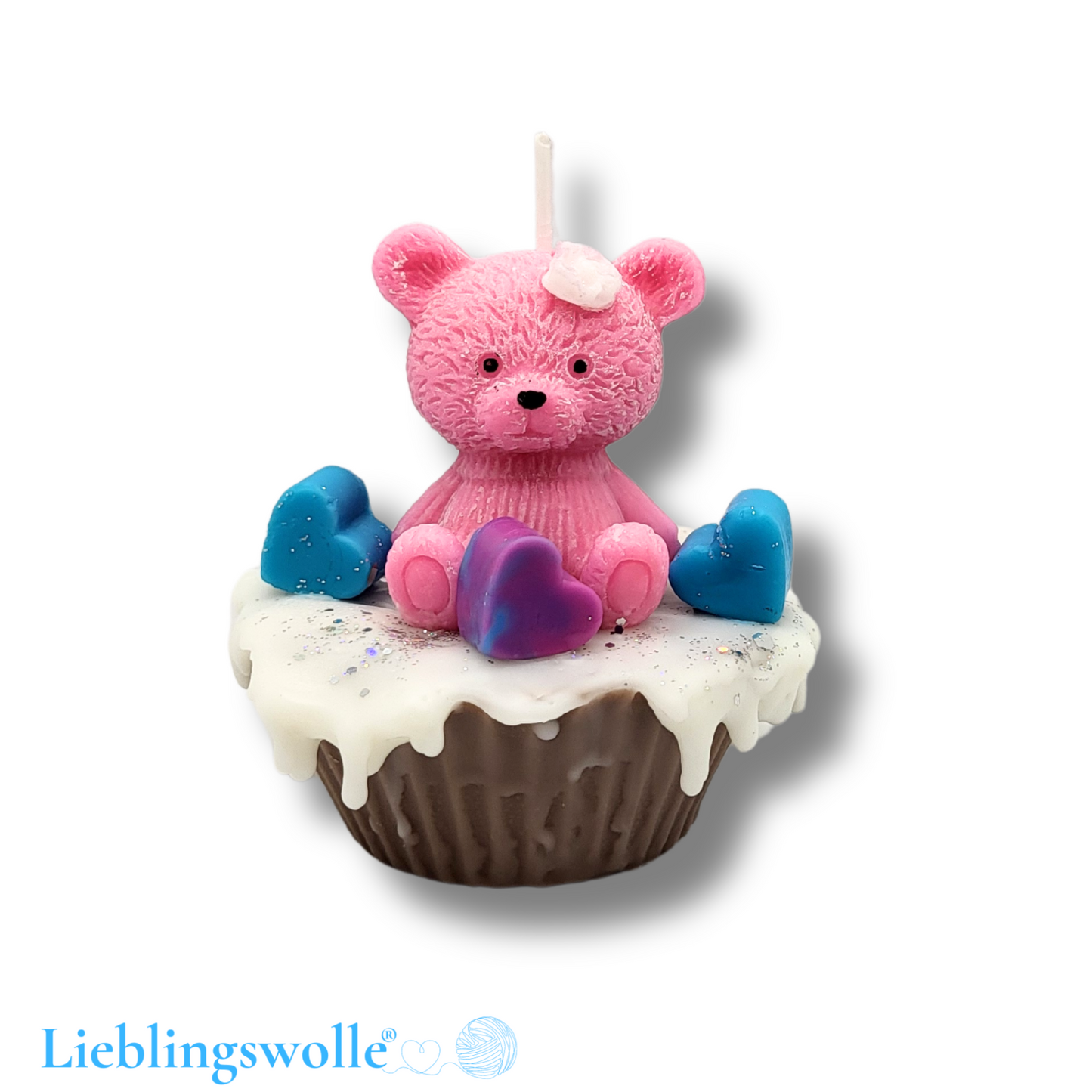 Kerze Teddy Cupcake